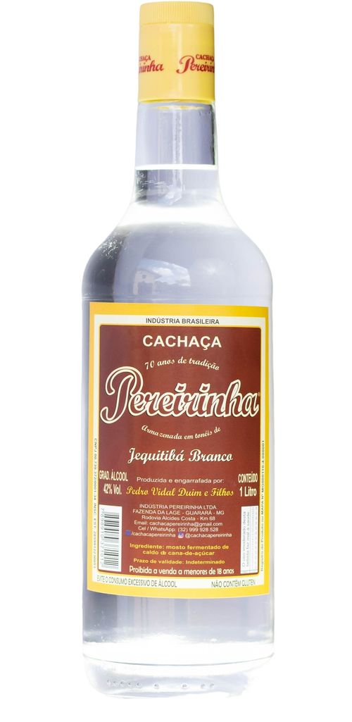 Cachaça Pereirinha Prata, Jequitibá Branco - Cachaça Pereirinha - 1000ml