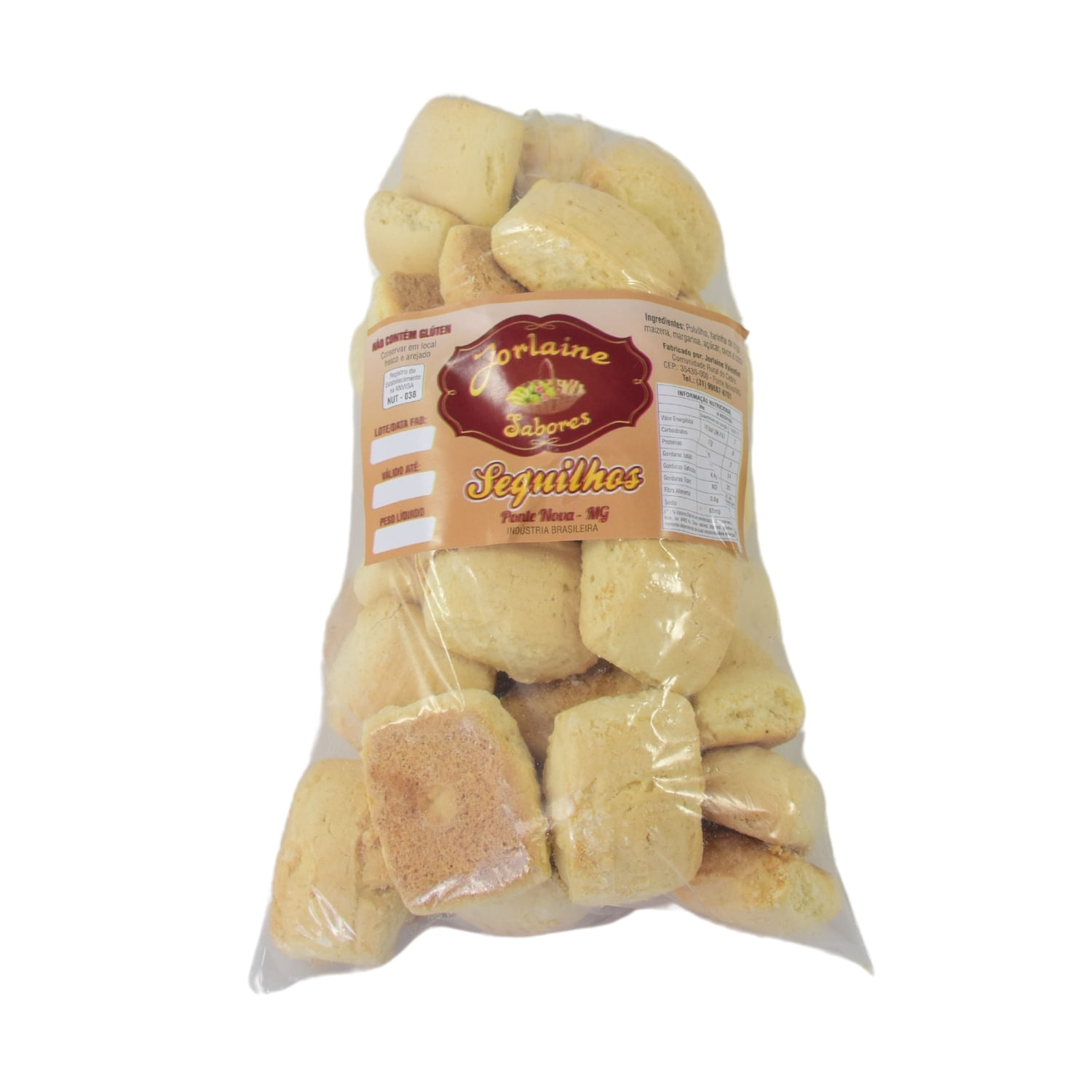 Sequilhos de coco pacote - Jorlaine Sabores - 1 kg - imagem 1