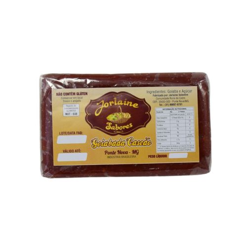 Goiabada cascão em barra - Jorlaine Sabores - 500g