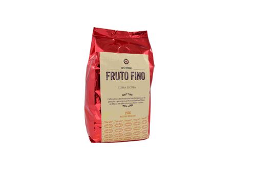 Café Torrado e Moído 100% arábica - Torra escura - Café Fruto Fino 250g