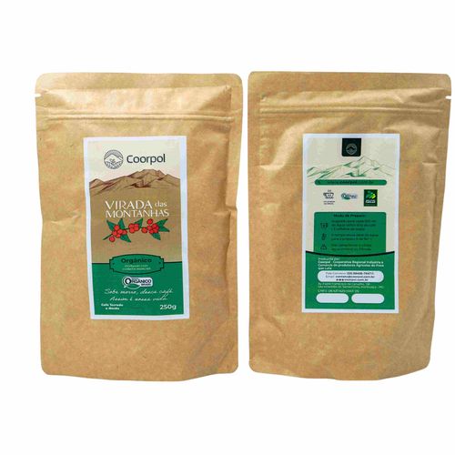 Café Especial Orgânico torrado e moído 100% arábica - Virada das Montanhas - 250g