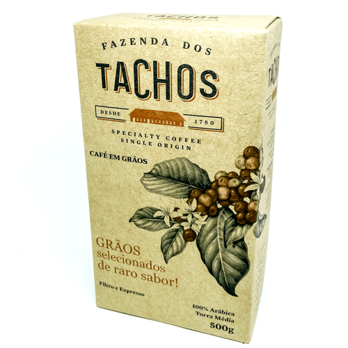 Café Especial Torrado em grãos 100% arábica, Specialty Coffee Single Origin - Café Fazenda dos Tachos - 500g