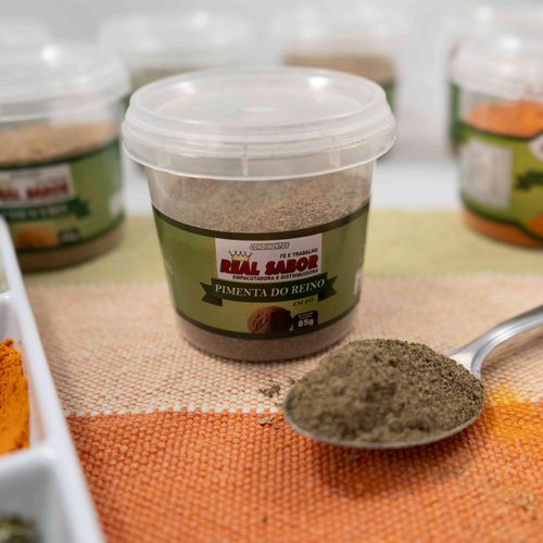 Pimenta do Reino - Temperos Real Sabor - Fardo com 12 potes de 85g cada