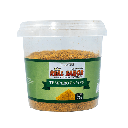 Tempero Baiano - Temperos Real Sabor - Fardo com 12 potes de 75g cada