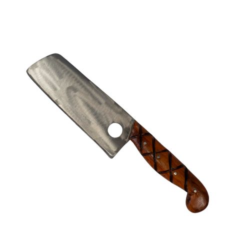 Cutelo artesanal em aço, fabricada a mão com 6,5" de lamina rígida - M&M Artesanatos