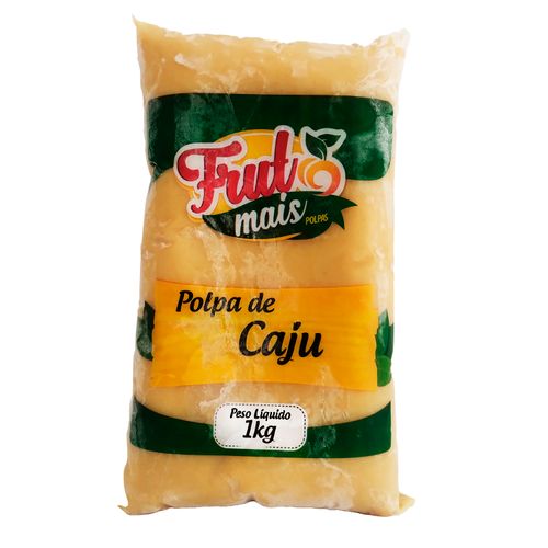 Polpa de Fruta do Norte de Minas, Caju, 100% natural, sabor da fruta - Frutmais - 1kg