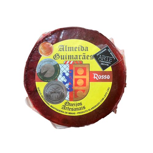 Queijo Artesanal Mantiqueira de Minas Rosso - Queijaria Almeida Guimarães - aprox. 500g PREMIADO