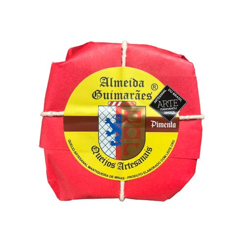 Queijo Artesanal Mantiqueira de Minas Pimenta  - Queijaria Almeida Guimarães - aprox. 500g