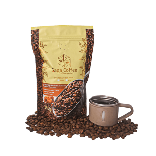 Café Especial Torrado em Grãos 100% arábica, Lote Carameilm - Saga Cafés -250g