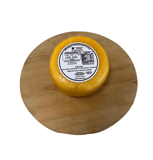 Queijo Minas Artesanal - Araxá - 30 dias de maturação - Resinado amarelo - MINERIM - aprox. 400g PREMIADO