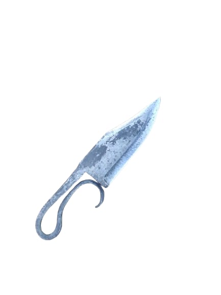 Faca Artesanal Rústica Forjada - Aço Carbono - Rabo de Rato - MÉDIA - Faca Mineira - imagem 1