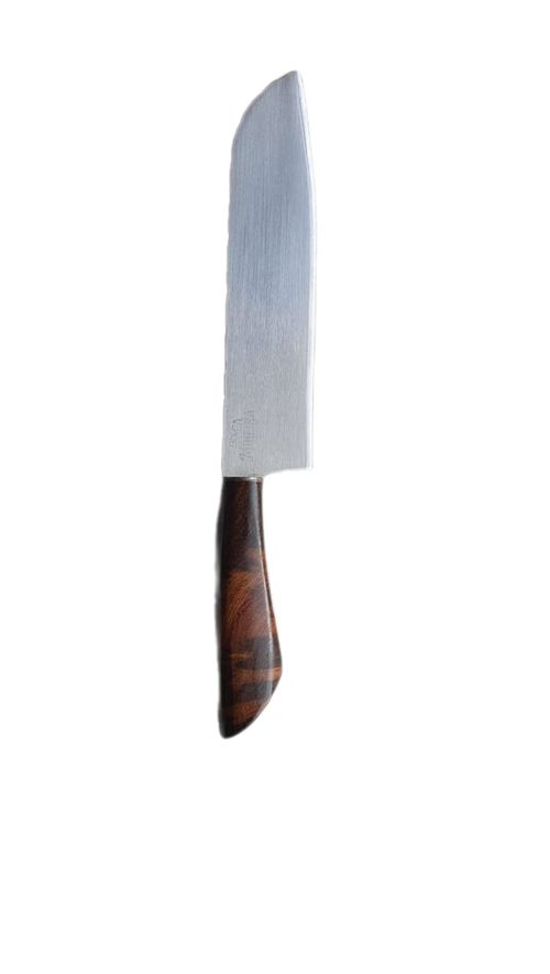 Faca Santoku Artesanal- Aço Inox 420 - fabricada à mão com 8" de lâmina 24cm – Faca Mineira