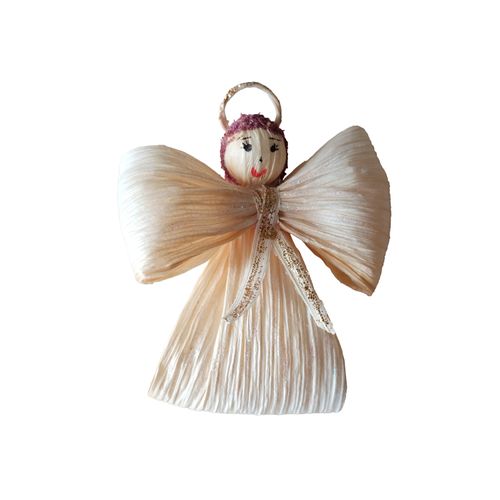 Anjinho de palha 7x5cm - Artesanato Comunidade Capela -  Kit 20 peças