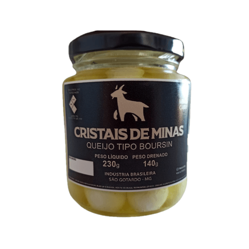 Queijo de Cabra Tipo Boursin Cristais de Minas, sabor Ervas Finas - Minas Cabra - aprox. 300g