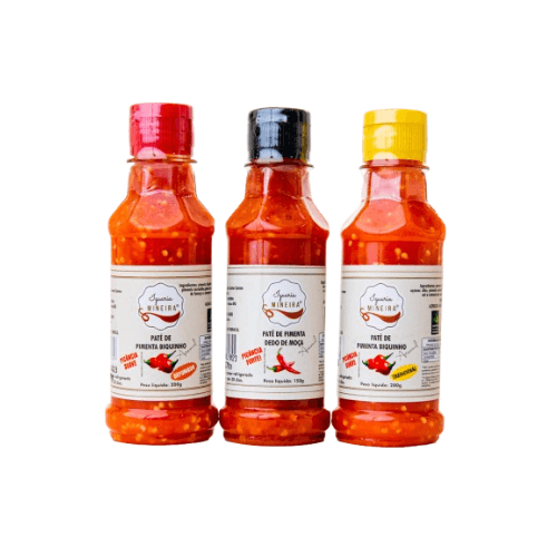 Kit Patês de Pimenta - Iguaria Mineira - 3 unidades de 200g