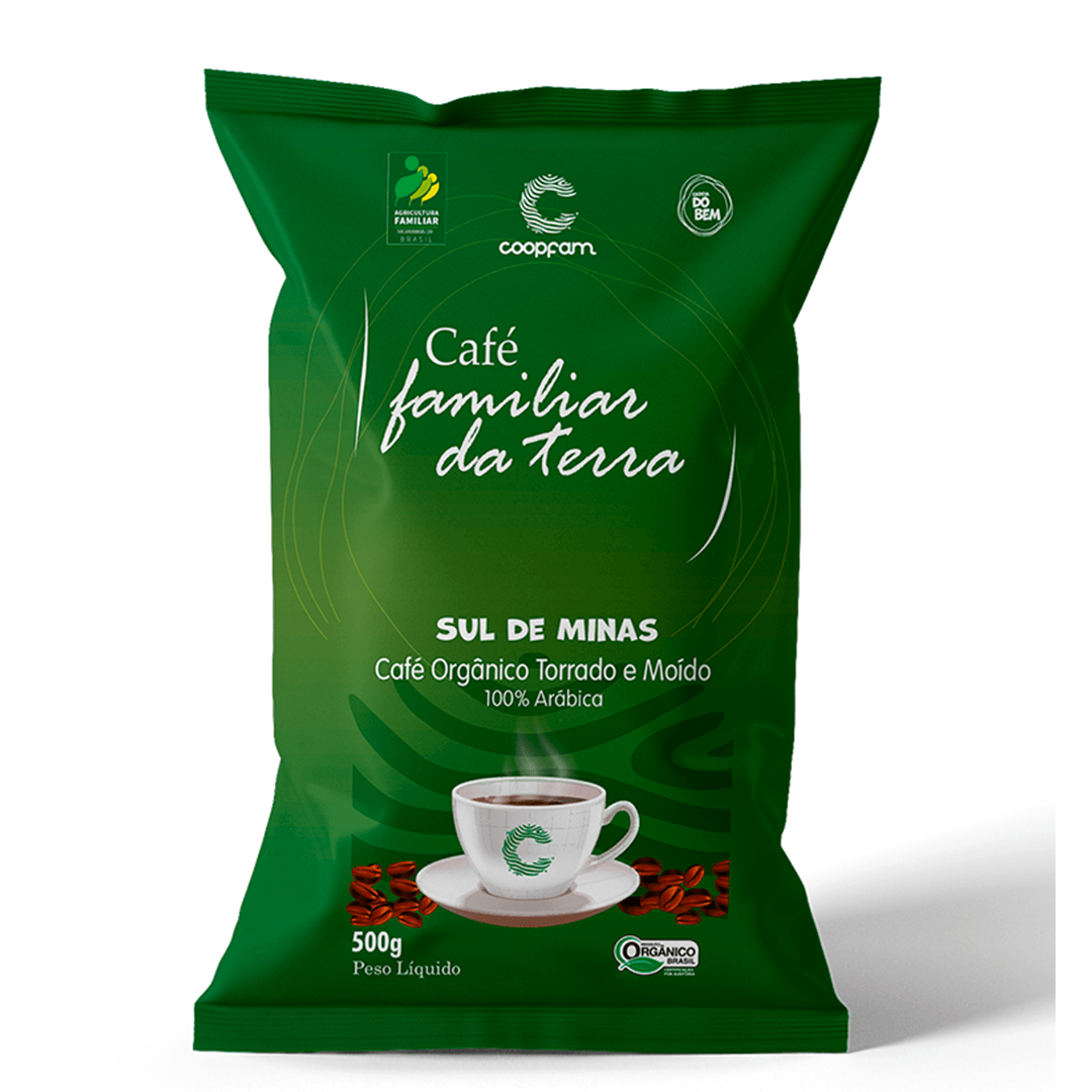 Café Familiar da Terra Orgânico - Torrado e moído - COOPFAM - 500g - imagem 1