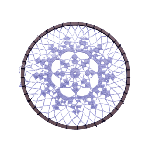 Mandala em Crochê com aro em MDF na cor branca - Modo Crochê - 1 peça