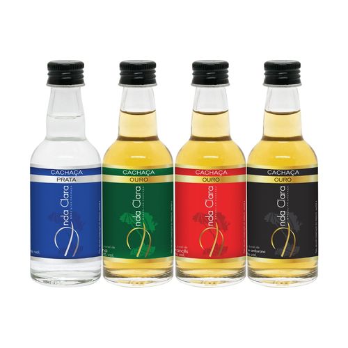 Kit (Prata, Amburana, Carvalho francês e Carvalho francês e Amburana) - Onda Clara - 4 garrafas de 50ml