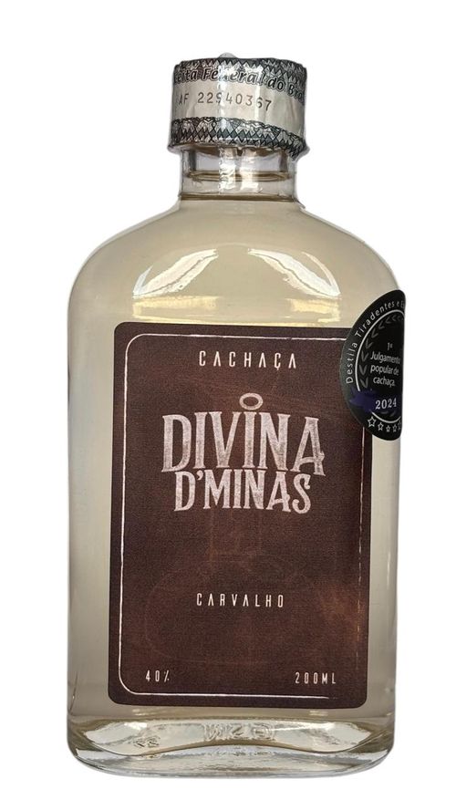 Cachaça Divina d’Minas Carvalho 40% - Cachaça Divina d'Minas - 200ml