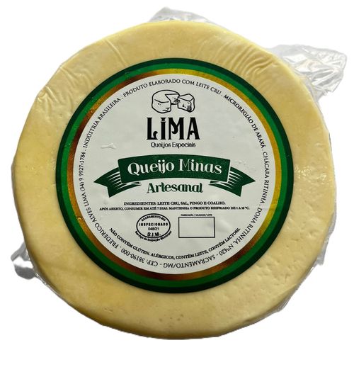 Queijo Minas Artesanal – Lima Queijos Especiais - de 800g a 1Kg - PREMIADO