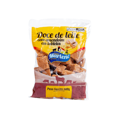Doce de Leite com Amendoim em Tabletes - Dona Marlene Doces - Unidade 500g