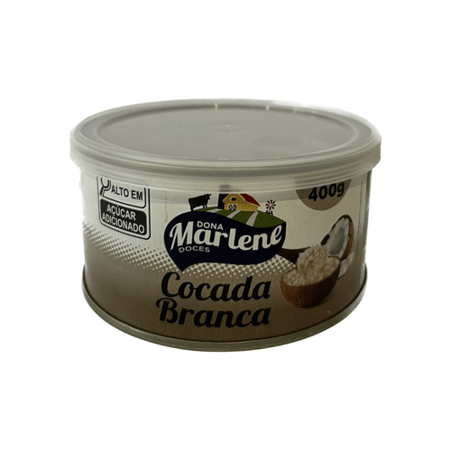 Cocada Branca Cremosa - Dona  Marlene Doces - Caixa com 12 unidades de 400g