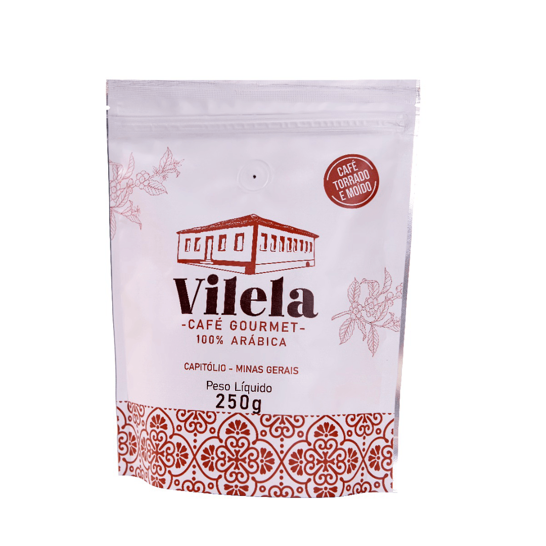 Café Gourmet Torrado e Moído - 100% Arábica - Café Vilela - 250g - imagem 1
