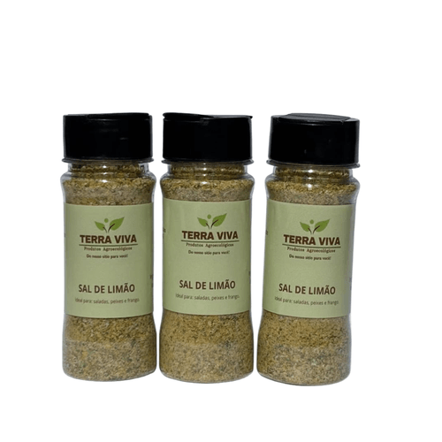 Kit  Triplo de Sal de Limão - Terra Viva - 3 Unidades de 100g