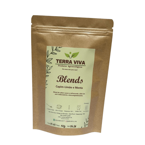 Blend Capim limão e menta -  Terra Viva - Unidade de 40g
