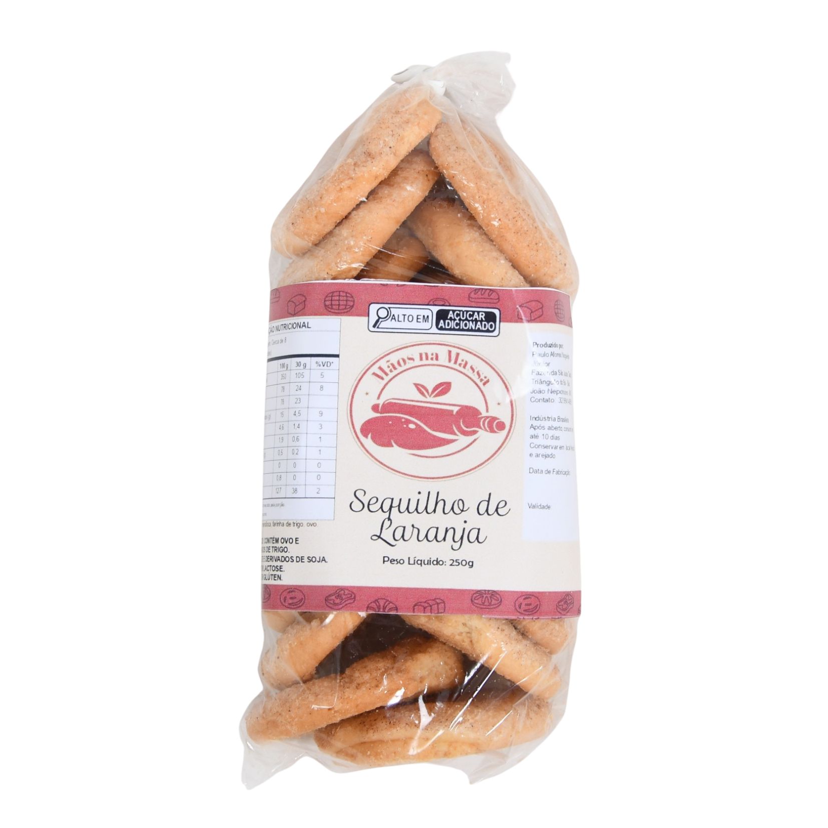 Sequilhos de Laranja - Agroindústria Mãos na Massa - 3 unidades de 250g - imagem 1