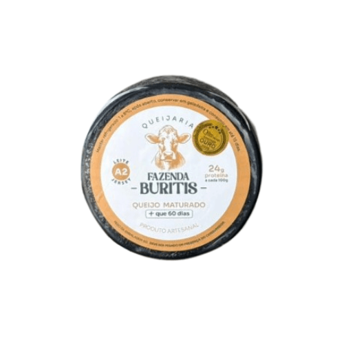 Queijo Maturado -  Mais de 60 dias de maturação - Queijaria Fazenda Buritis - Unidade de 400g