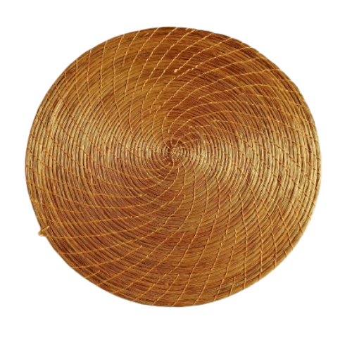 Sousplat  Redondo em Capim Dourado - Encantos Dourados - Unidade