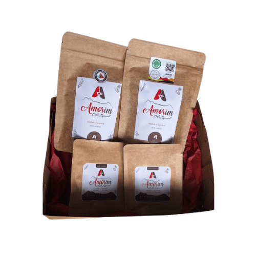 Kit Básico  de Café Especial - Café Amorin -  1 Kit (2 Unidades de 125g cada e 2 unidades de Drip Coffe)