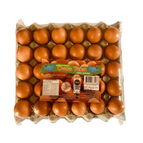 Ovos Vermelhos  Extra- Categoria A- Caipira -  Ovos Teka - Pente com 30 unidades