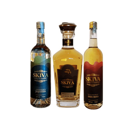 Combo Skiva Armazenadas - Cachaça Jequitibá + Amburana + Carvalho - 750ml cada