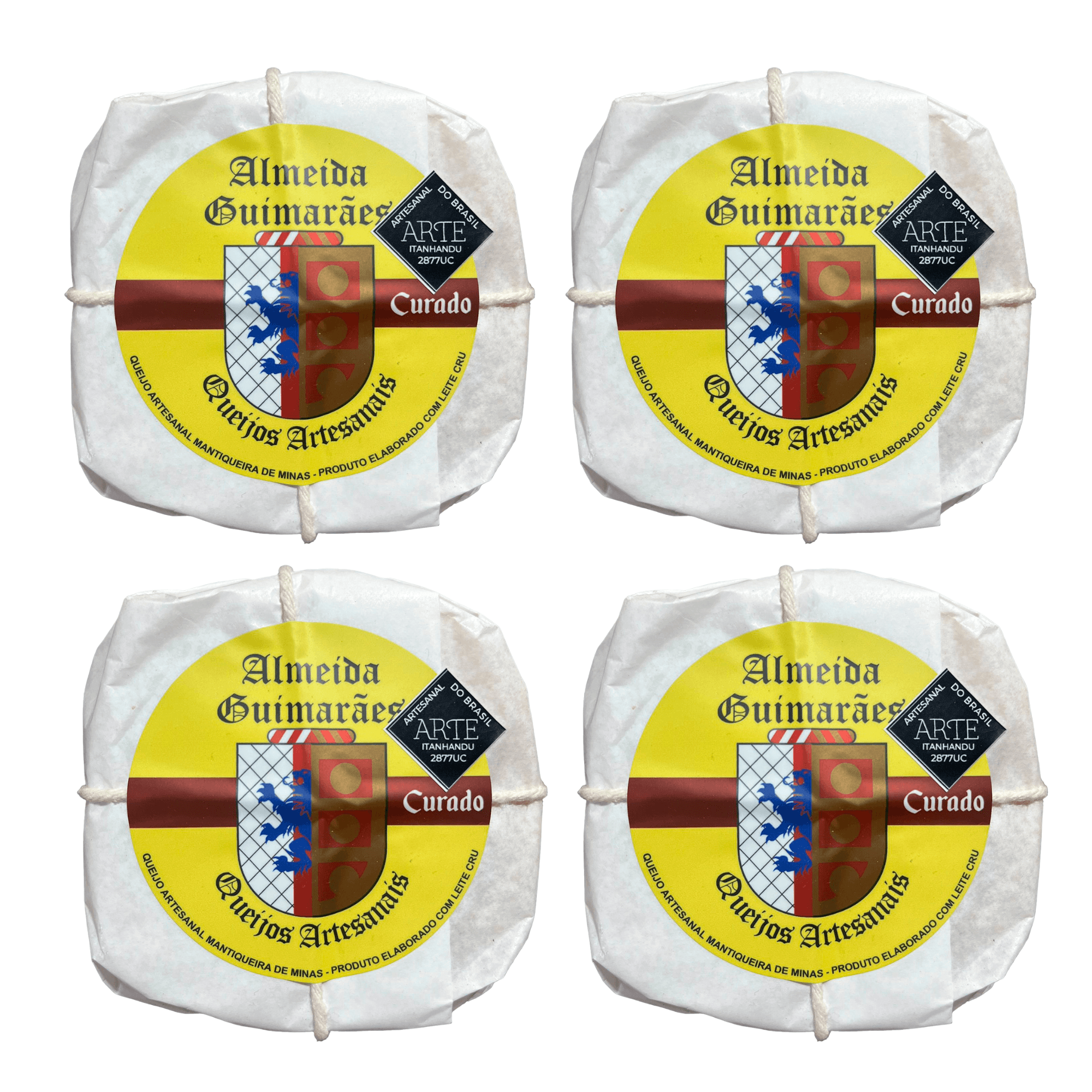 Kit Queijo Artesanal Mantiqueira de Minas Curado - Queijaria Almeida Guimarães - 10Kg (20 unidades de 500g cada) - imagem 1
