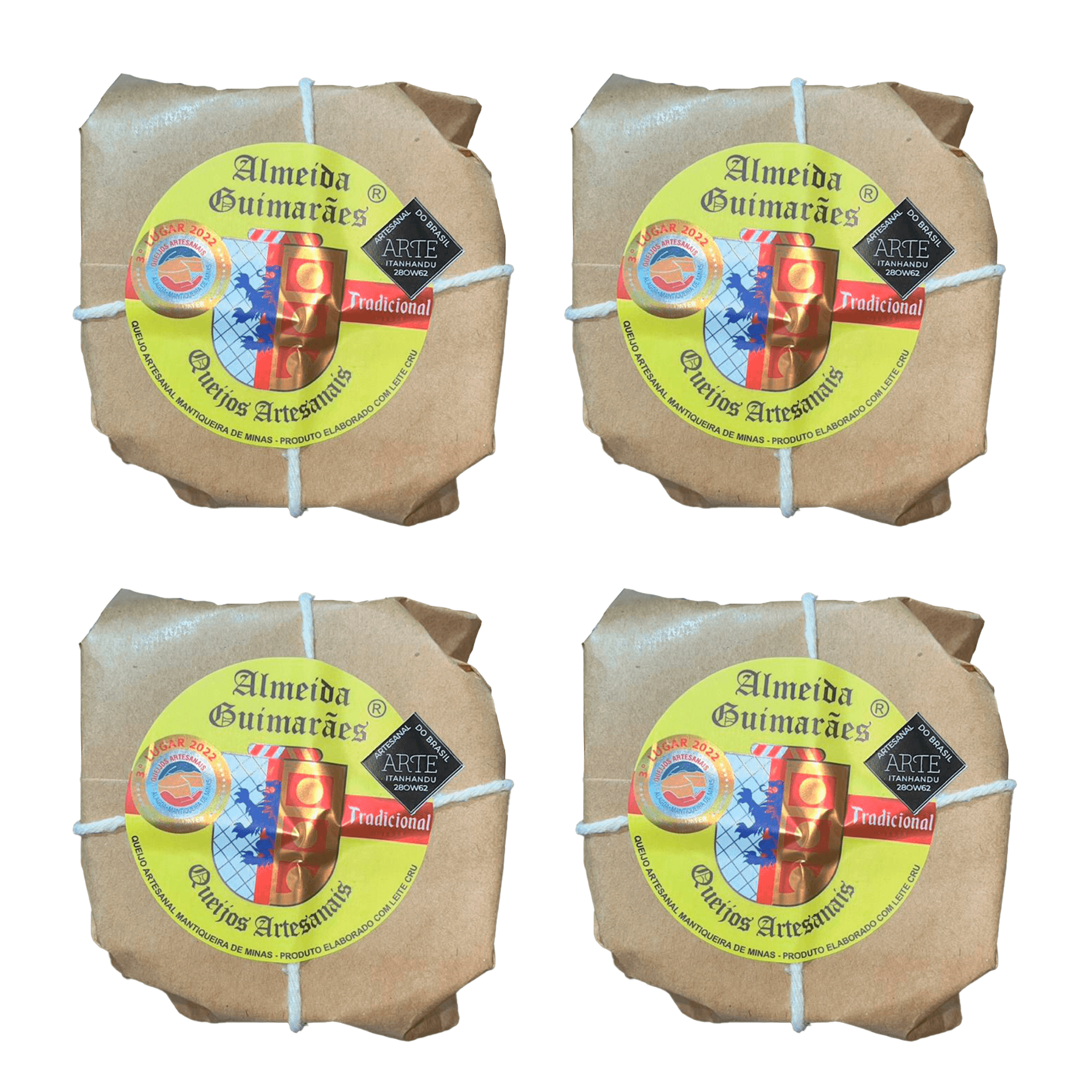 Kit Queijo Artesanal Mantiqueira de Minas Tradicional - Queijaria Almeida Guimarães - 10kg (20 unidades de 500g cada) -  PREMIADO - imagem 1